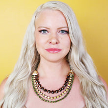 Load image into Gallery viewer, Swarovski Crystal Three-Strand Fall Leaves Necklace