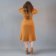 Load image into Gallery viewer, Wool Midi Flare Knit Dress - Camel