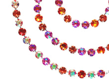 Load image into Gallery viewer, Swarovski Crystal Hibiscus Pink and Orange Necklace