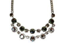 Load image into Gallery viewer, Swarovski Crystal Two-Strand Gatsby Platinum Necklace