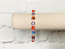 Load image into Gallery viewer, Swarovski Crystal Hibiscus Pink and Orange Bracelet
