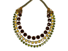 Load image into Gallery viewer, Swarovski Crystal Three-Strand Fall Leaves Necklace

