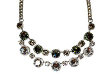 Load image into Gallery viewer, Swarovski Crystal Two-Strand Gatsby Platinum Necklace
